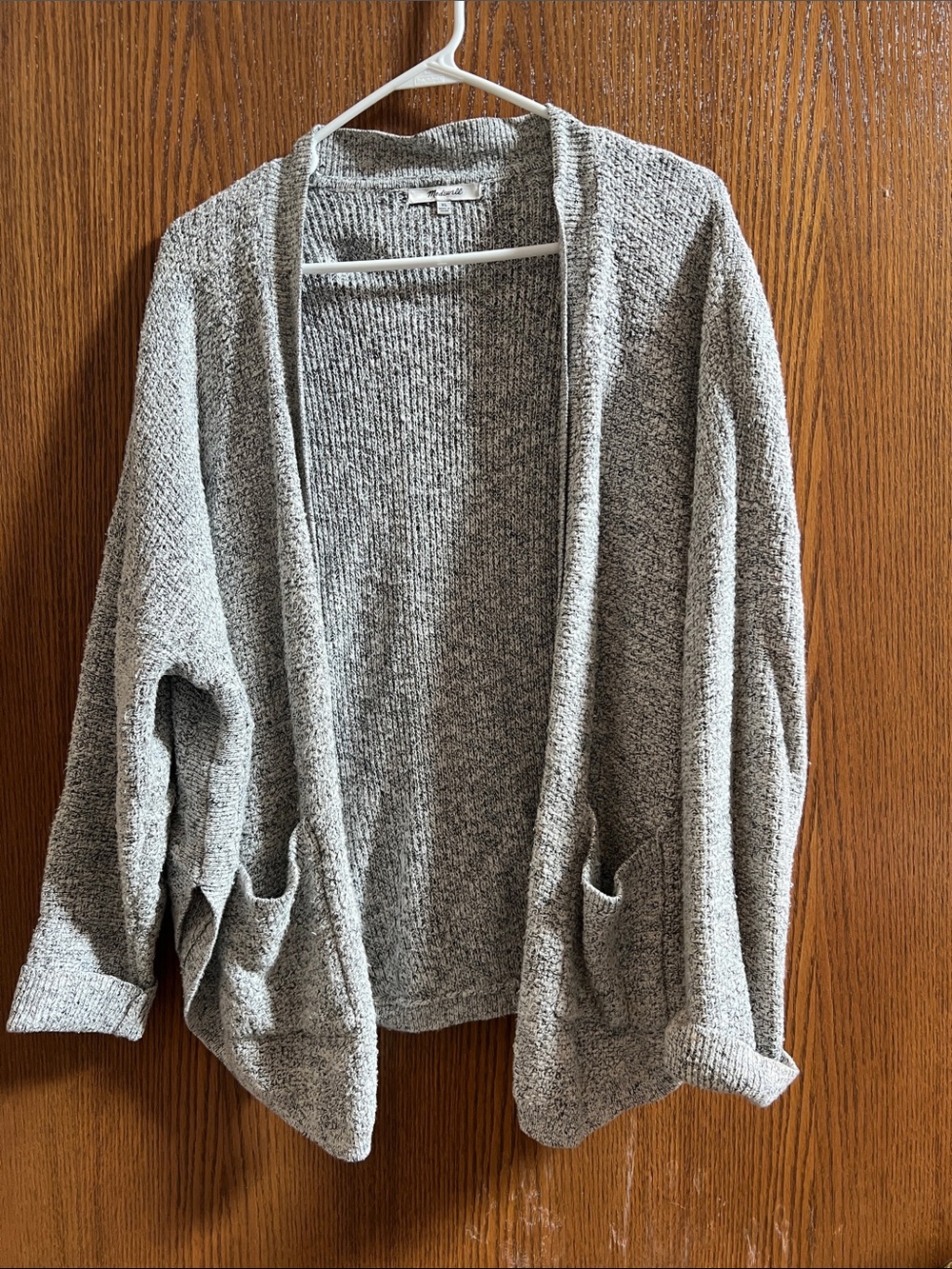 Madewell Cozy Open-Front Gray Women's Cardigan Sweater